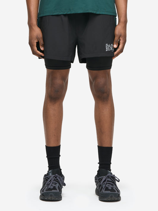 BENLEE Herren Funktionsshorts schwarz, normale Passform