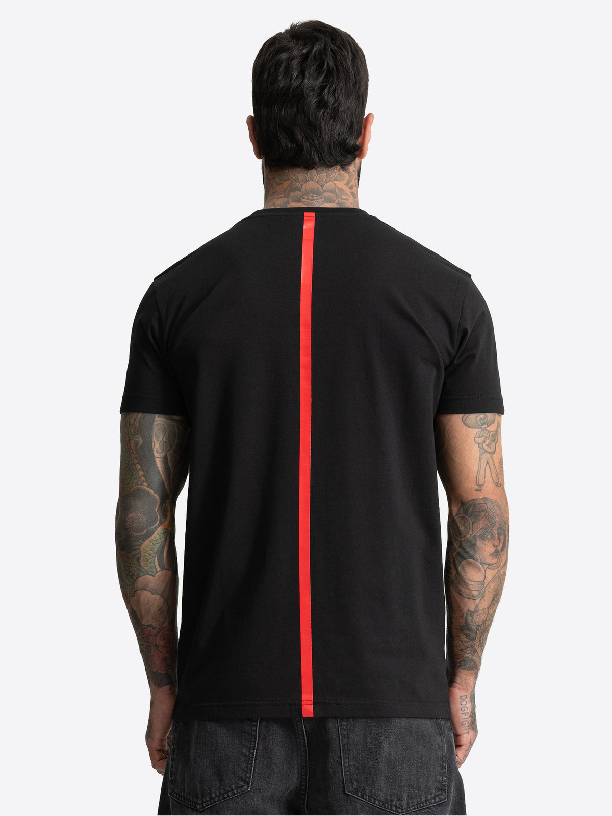 BENLEE Herren T-Shirt Schwarz normale Passform Rueckenansicht.