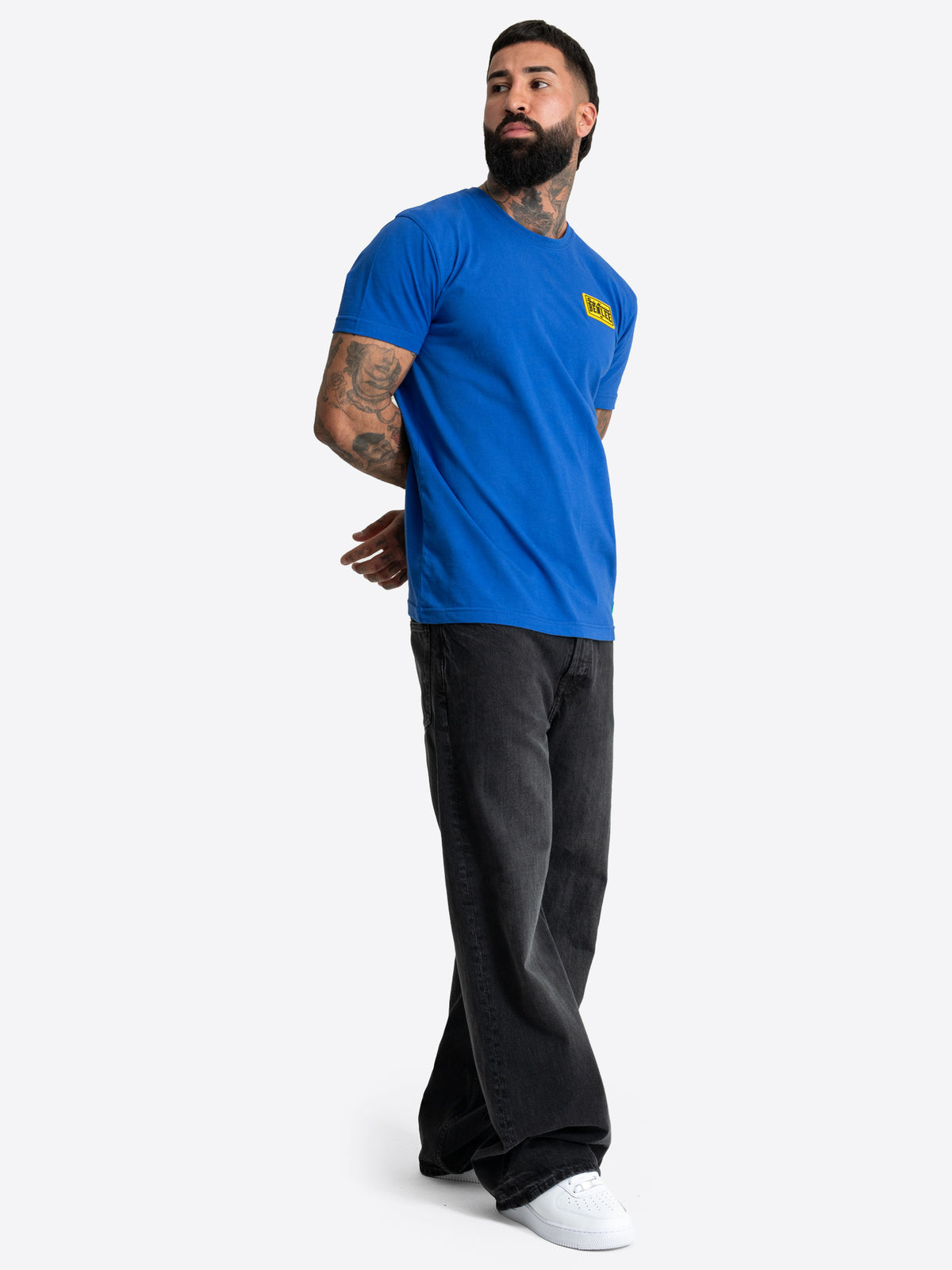 BENLEE Herren T-Shirt Blau normale Passform.
