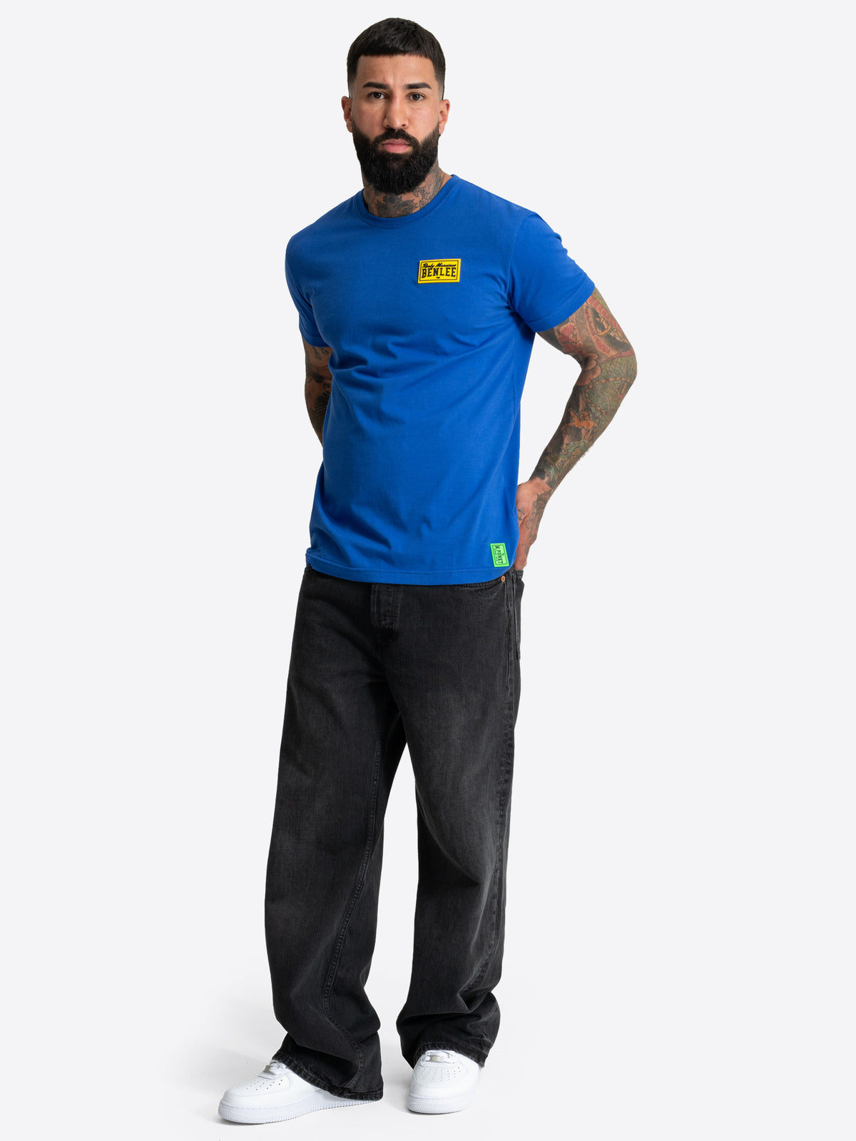 BENLEE Herren T-Shirt Blau normale Passform.