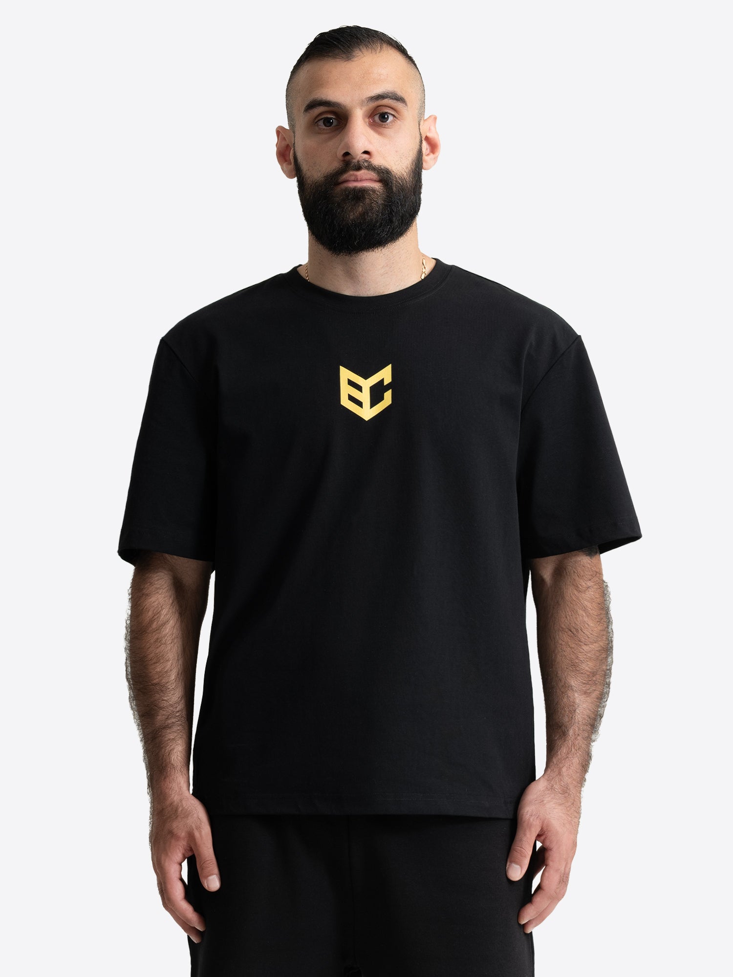 Schwarzes Benlee Herren T-Shirt mit kleinem Logo auf der Brust.