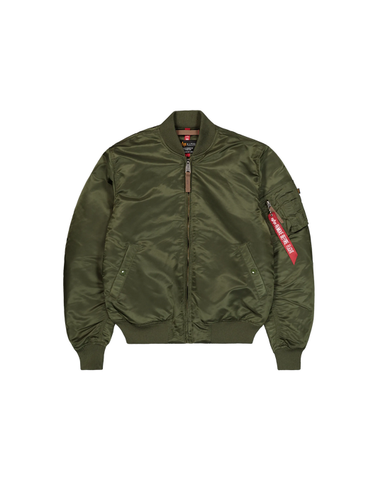 Alpha Industries MA-1 VF 59 Bomberjacke Herren Slim Fit – wasserabweisende Nylonjacke in Schwarz mit Utility Pocket, bluepalm.ch Schweiz