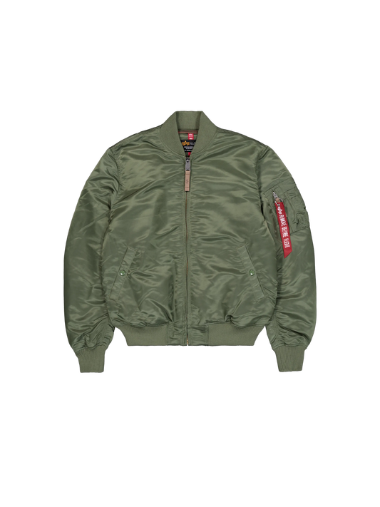 Alpha Industries MA-1 VF 59 Bomberjacke Herren Slim Fit – wasserabweisende Nylonjacke in Schwarz mit Utility Pocket, bluepalm.ch Schweiz