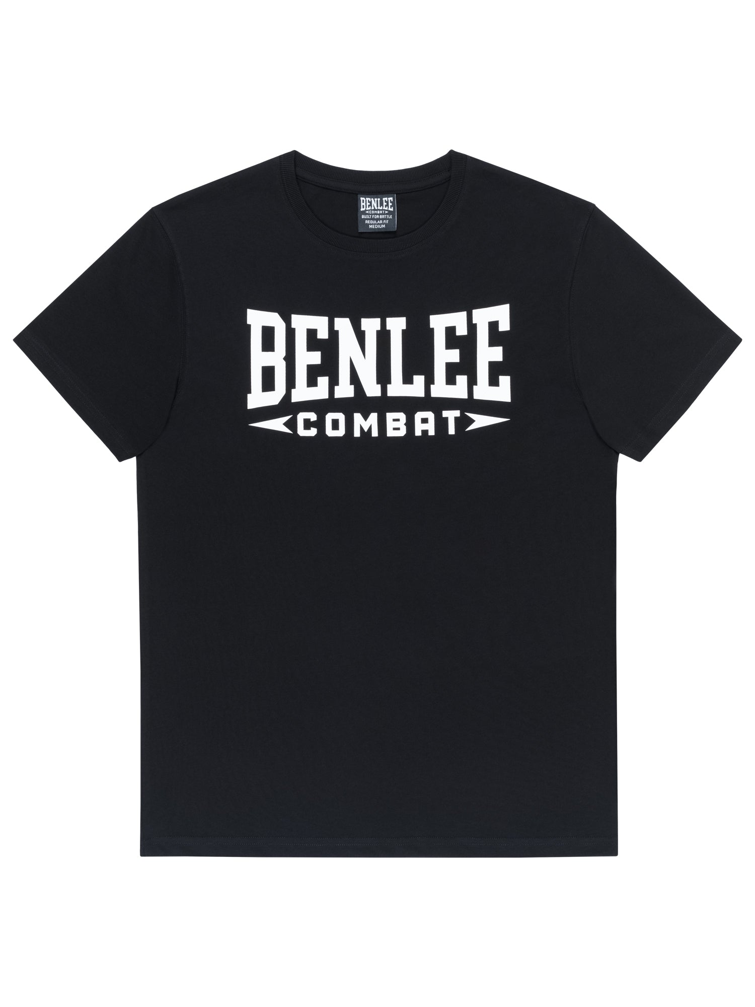 Schwarzes BENLEE Herren T-Shirt mit grossem Logo-Druck auf der Brust.