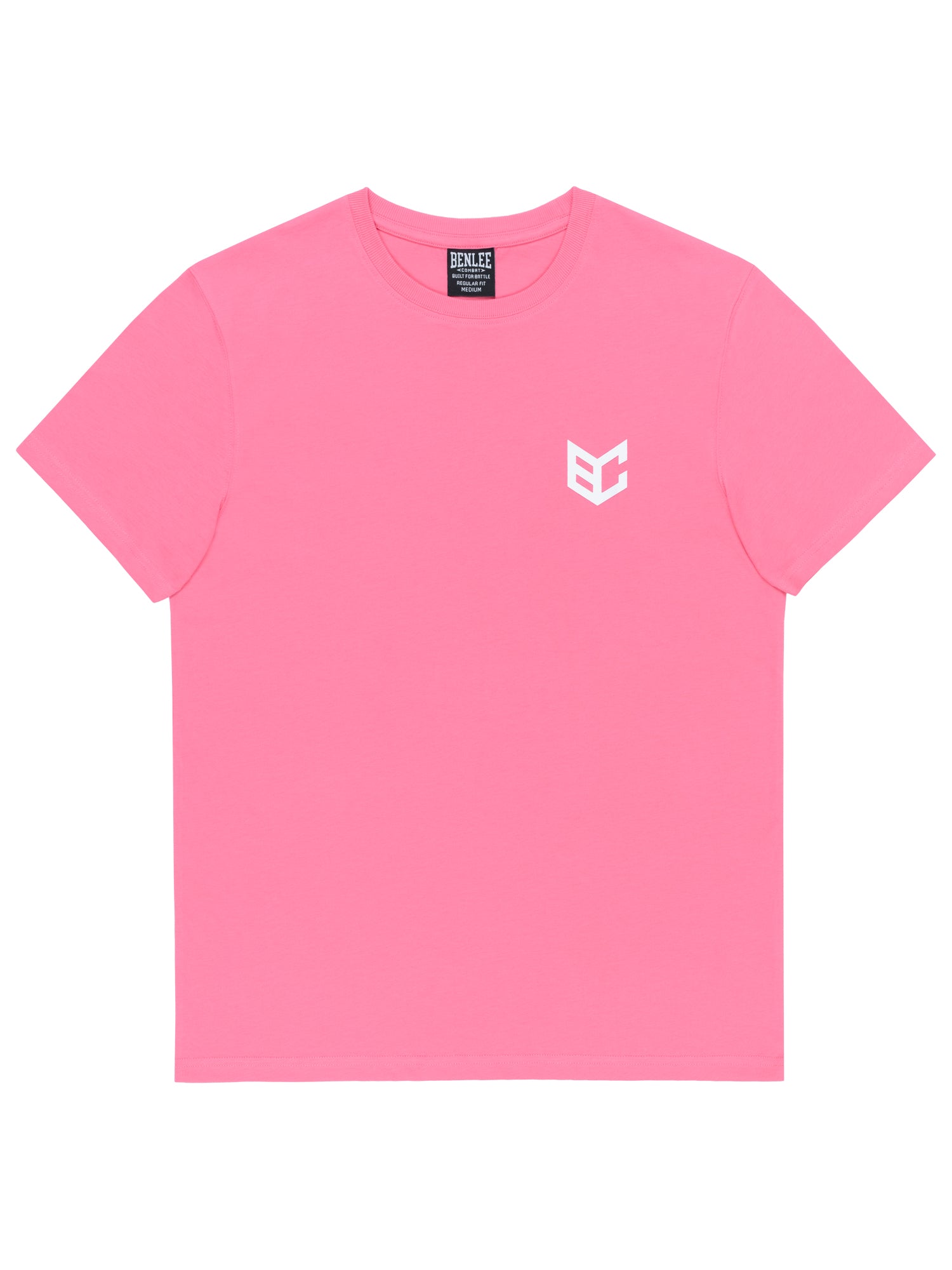 Pinkes BENLEE Herren T-Shirt mit kleinem Logo-Druck auf der Brust.