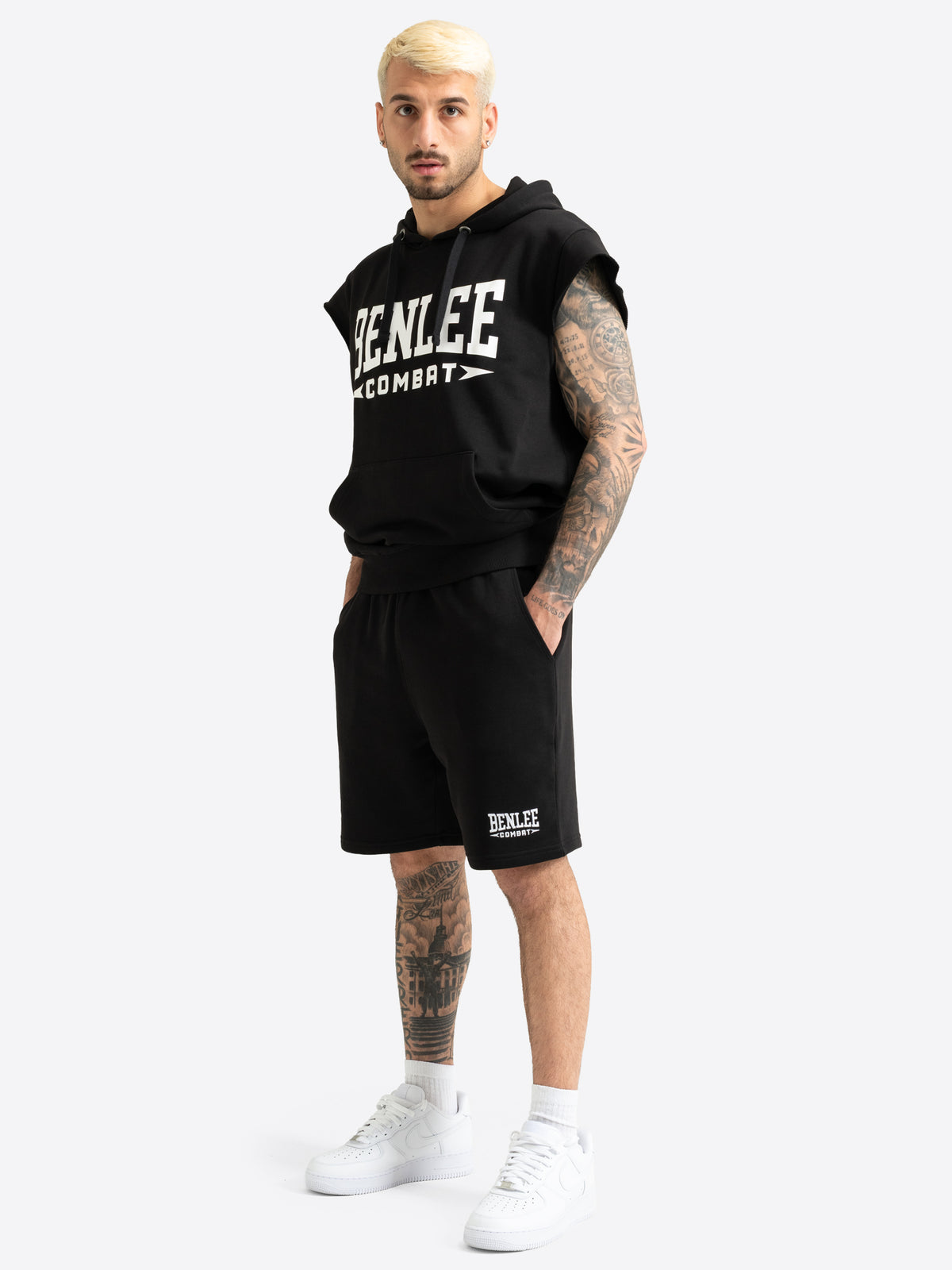BENLEE Herren-Shorts mit normaler Passform in Schwarz.