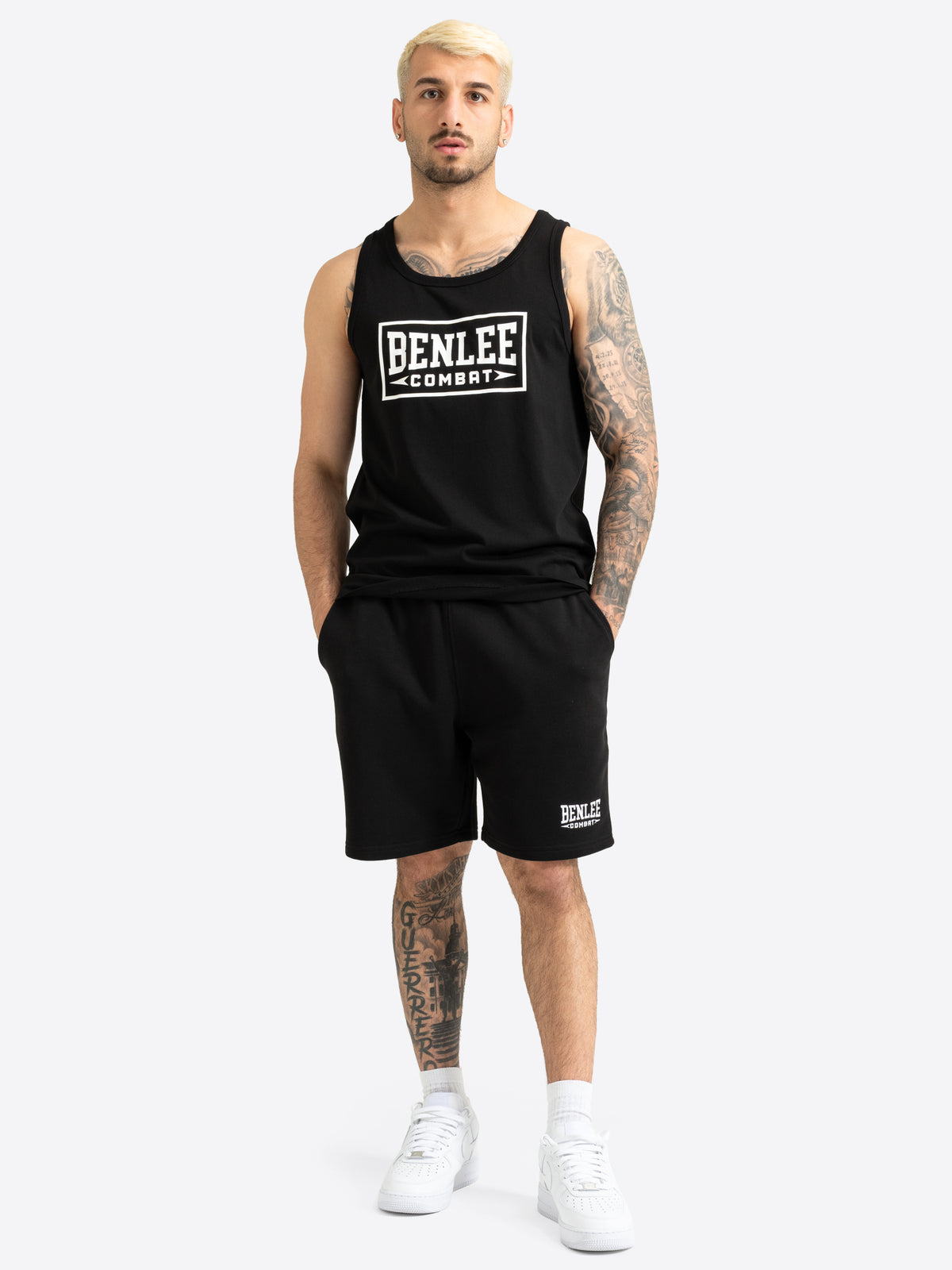 BENLEE Herren-Shorts mit normaler Passform in Schwarz.