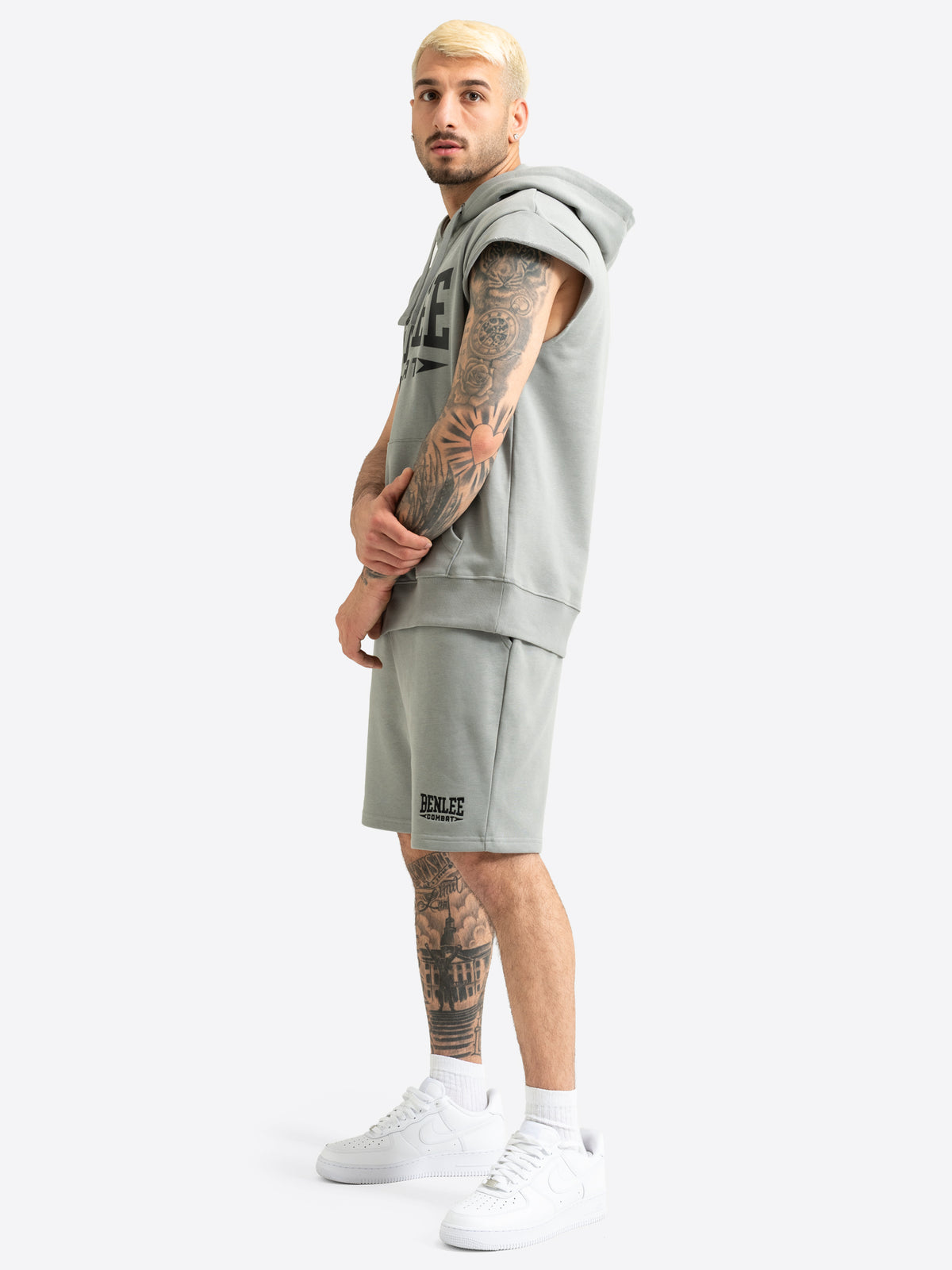 BENLEE Herren-Shorts mit normaler Passform in Grau.
