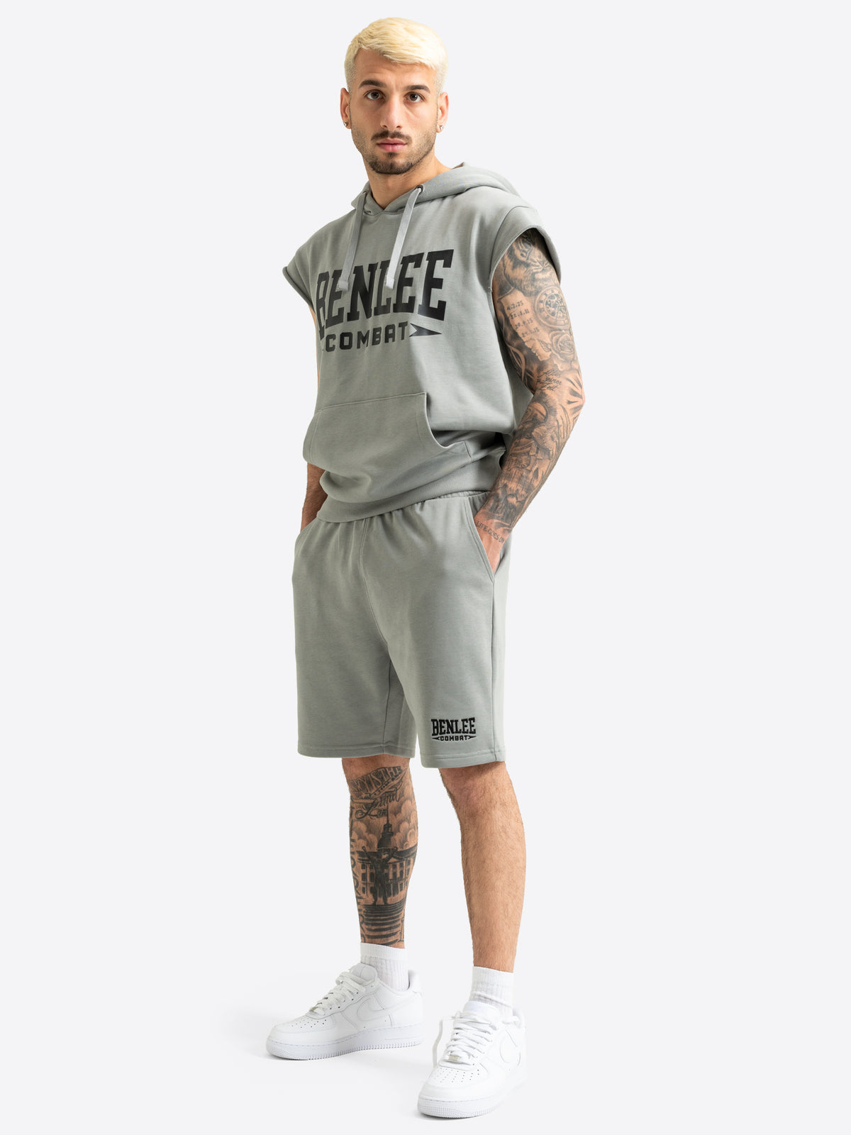 BENLEE Herren-Shorts mit normaler Passform in Grau.