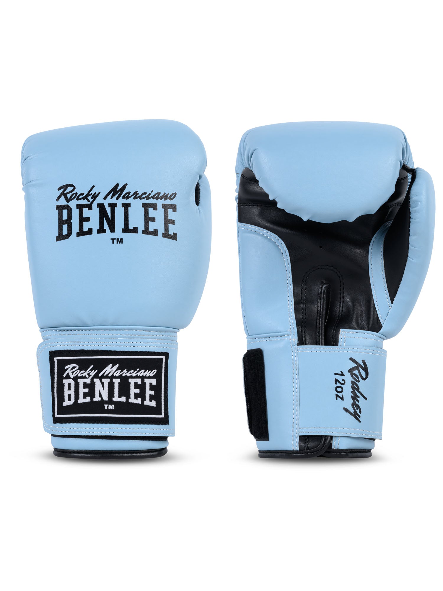 BENLEE Rodney Boxhandschuhe in Powder Blue-Schwarz.
