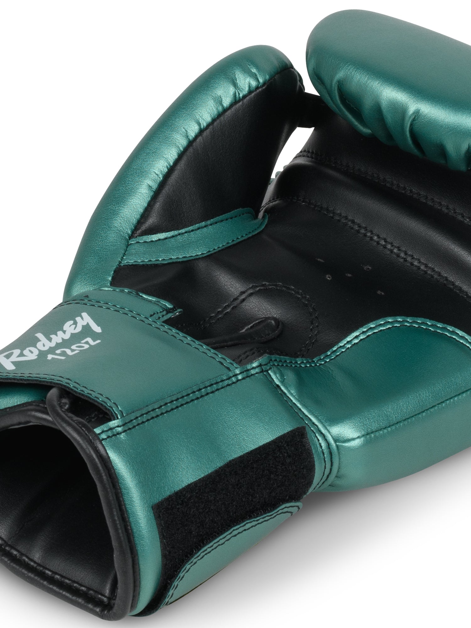 Innenansicht der metallic grünen-schwarzen BENLEE Rodney Handschuhe