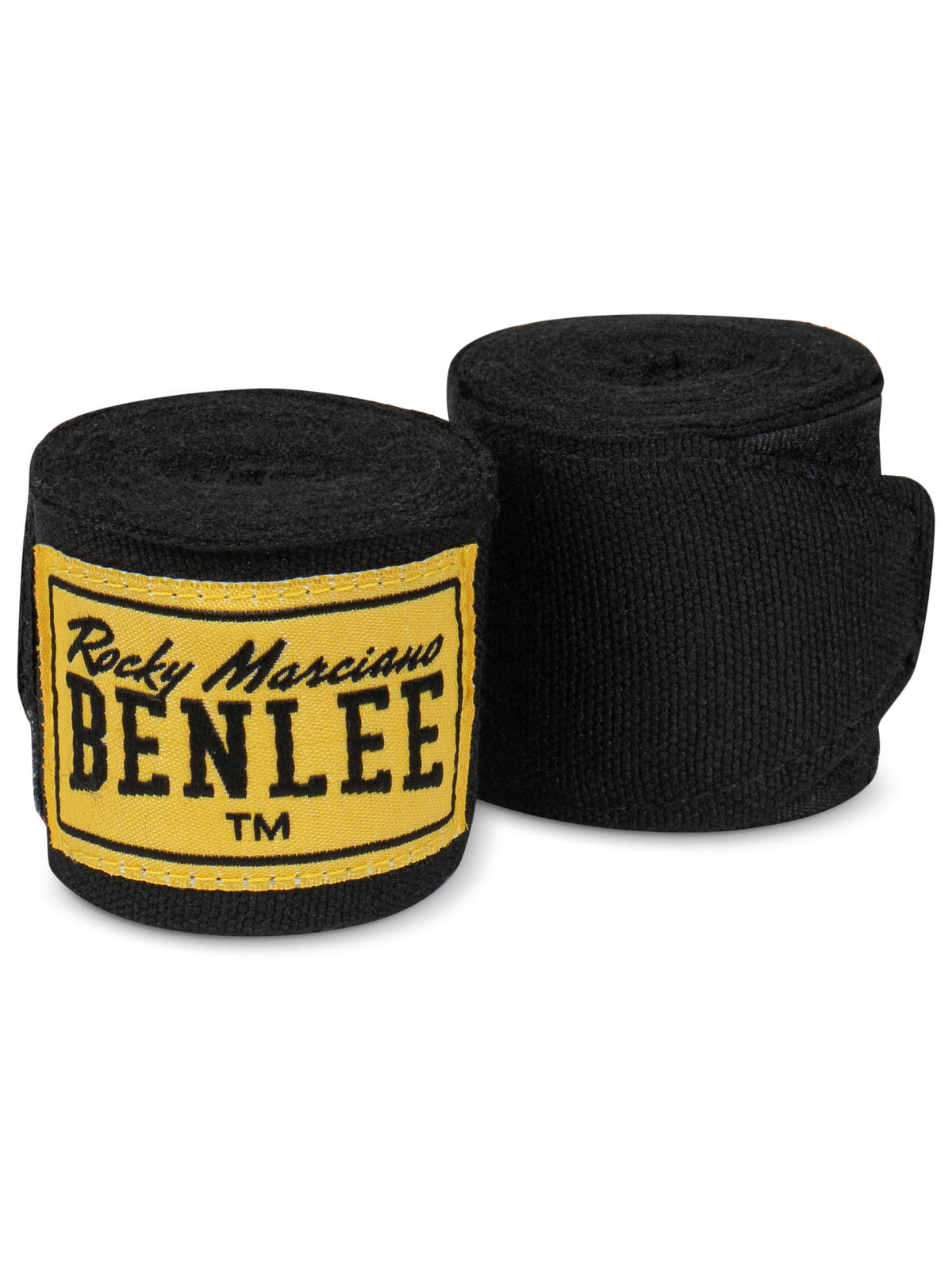 Benlee elastische Boxbandagen in Schwarz für Kampfsport und Gelenkschutz.
