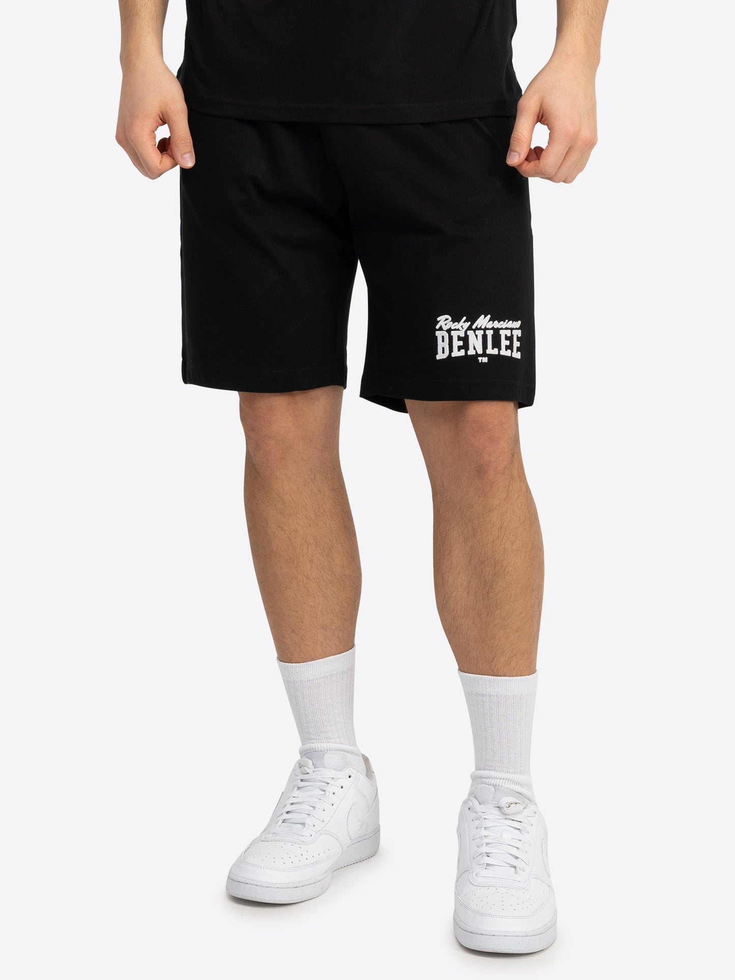 BENLEE Herren Shorts schwarz, normale Passform, Jersey Baumwolle mit Logo