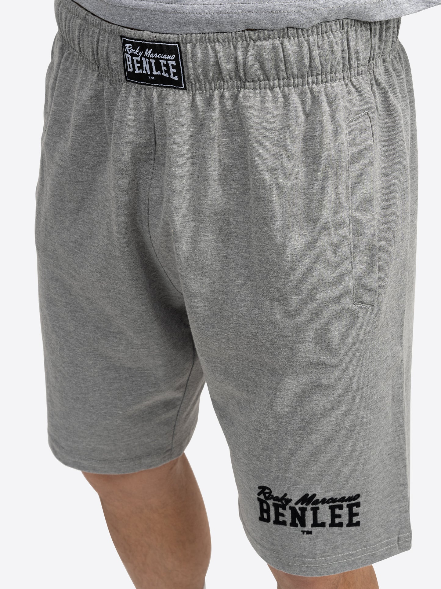 BENLEE Herren Shorts marl grey, normale Passform, Jersey Baumwolle mit Logo