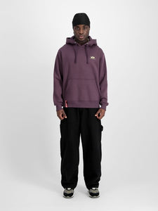 Alpha Industries Basic Hoody Small Logo - plum