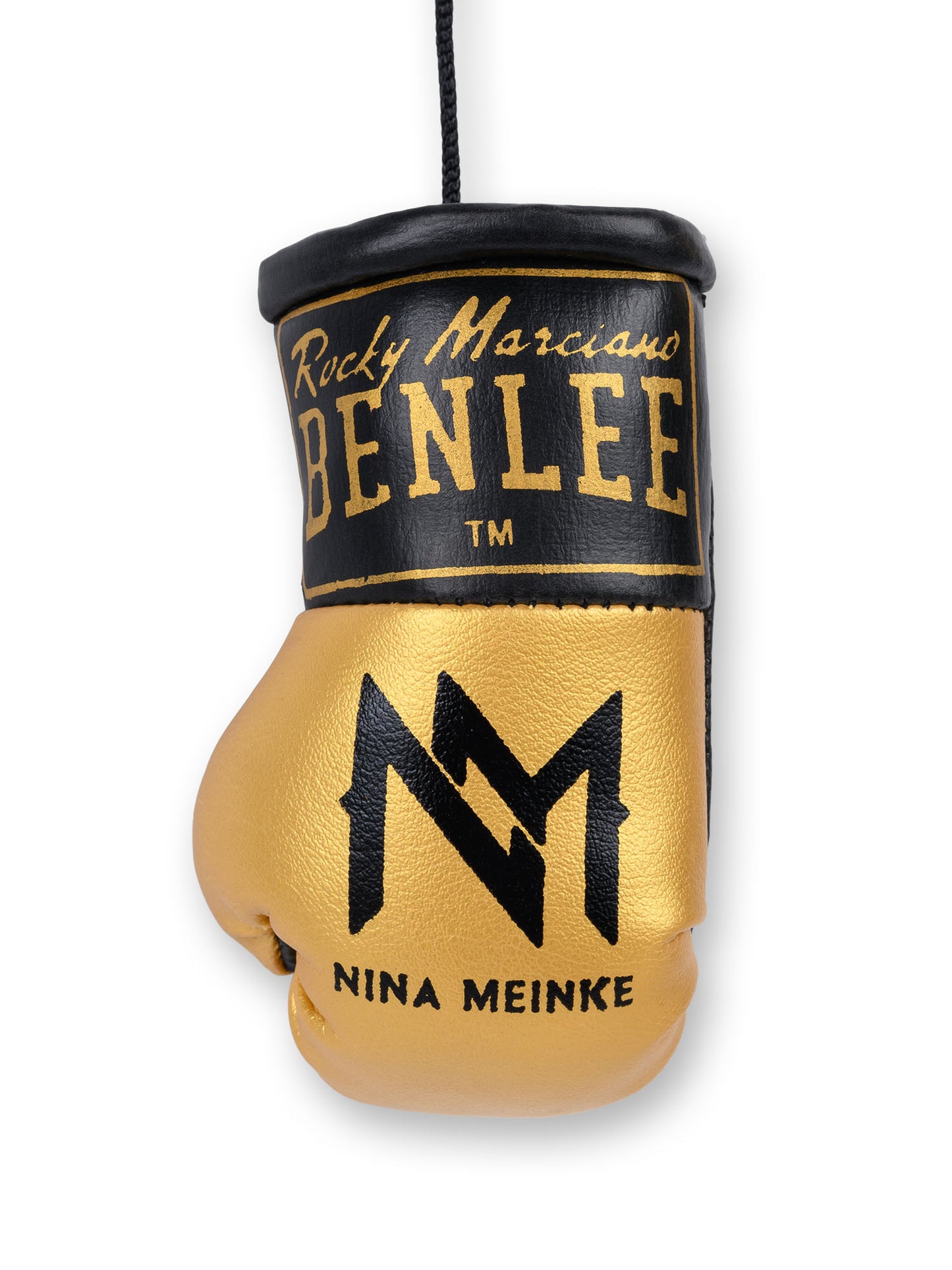 BENLEE Miniatur-Boxhandschuhe Nina Meinke in Schwarz-Gold