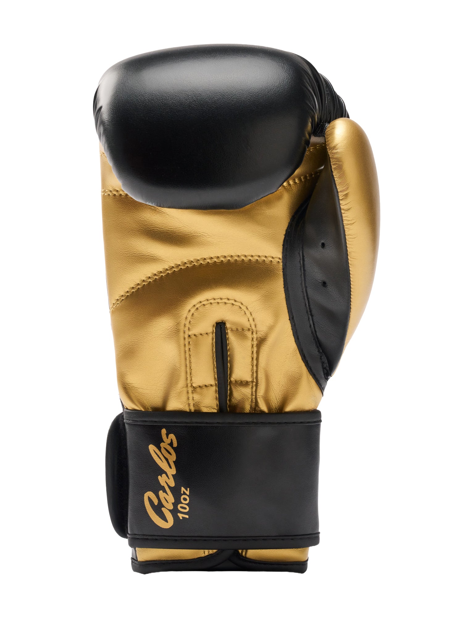BENLEE Carlos Boxhandschuhe Nina Meinke Edition in Schwarz-Gold mit grossem M-Logo.
