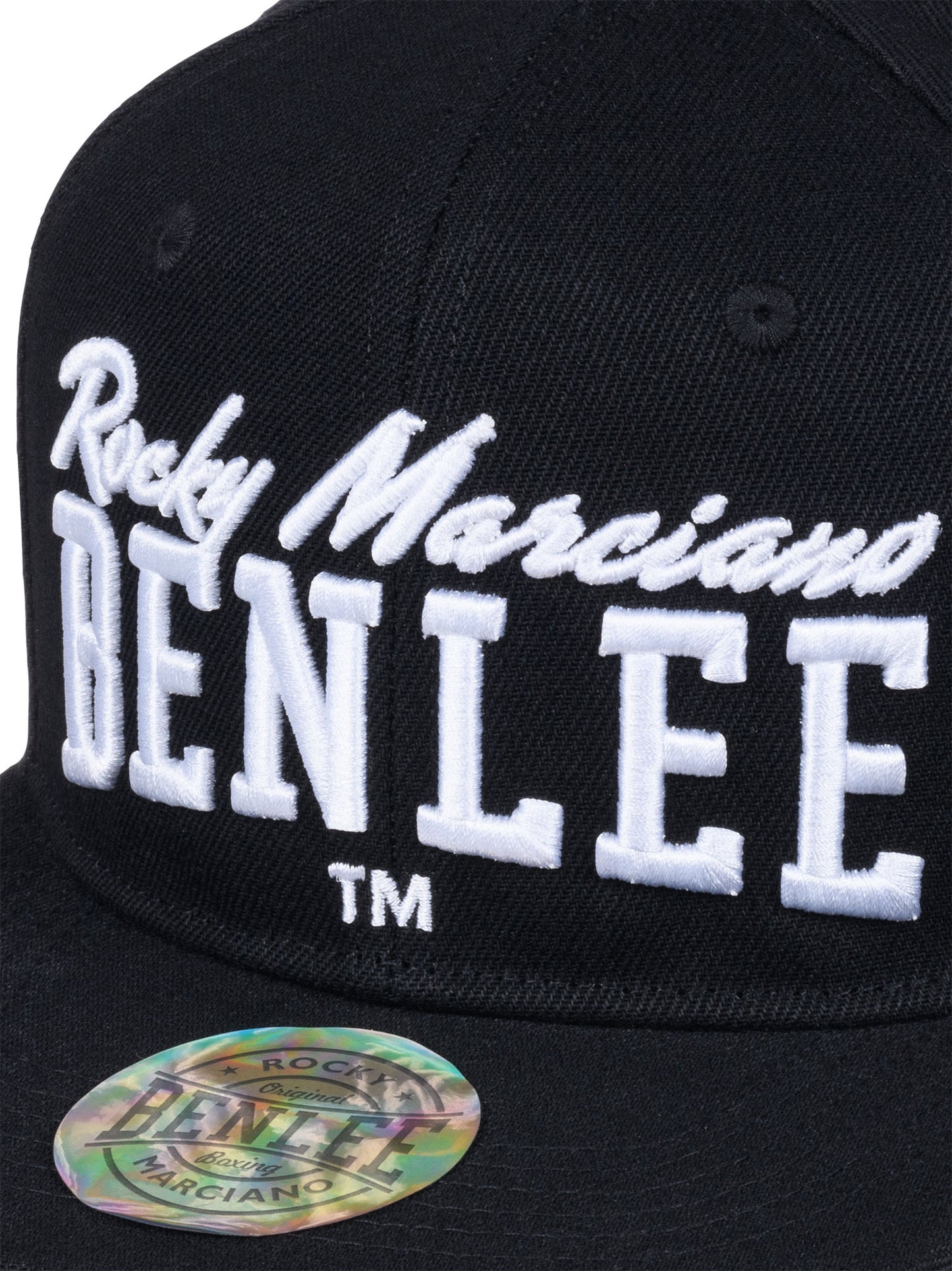 Schwarze BENLEE Snapback Cap mit Logo-Stickerei, verstellbar, Einheitsgrösse