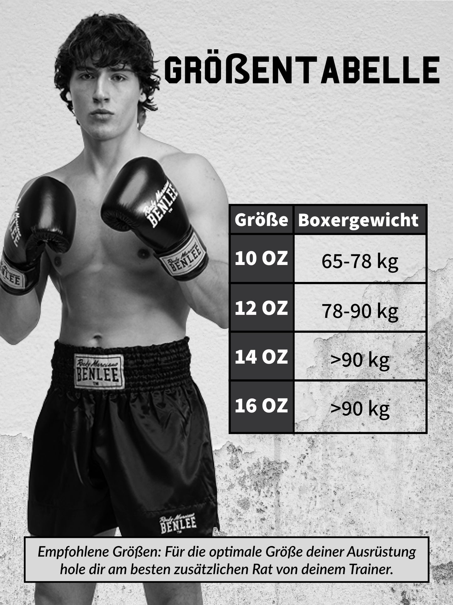BENLEE NERO Boxhandschuhe aus mattem Kunstleder mit dicker Polsterung und breitem Klettverschluss.