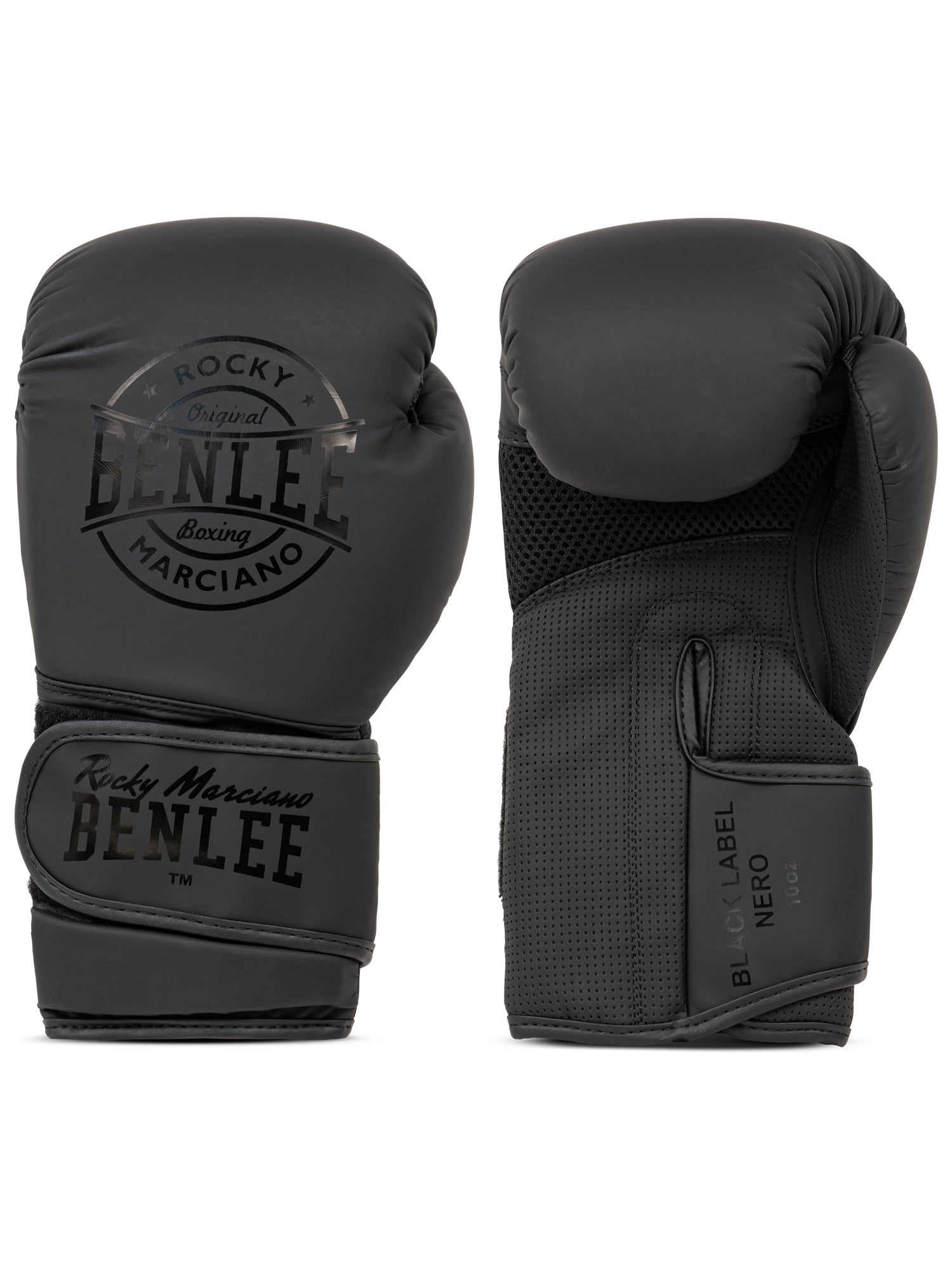 BENLEE NERO Boxhandschuhe aus mattem Kunstleder mit dicker Polsterung und breitem Klettverschluss.