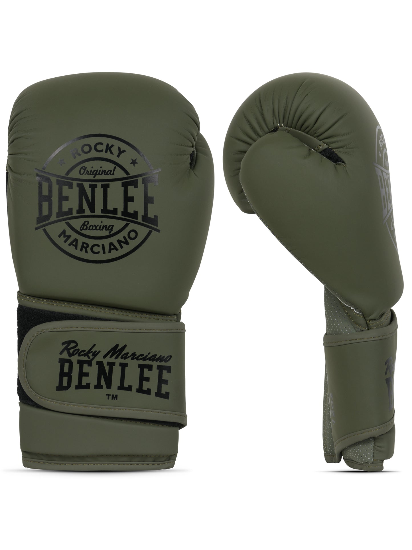 BENLEE NERO Boxhandschuhe aus mattem Kunstleder mit dicker Polsterung und breitem Klettverschluss.