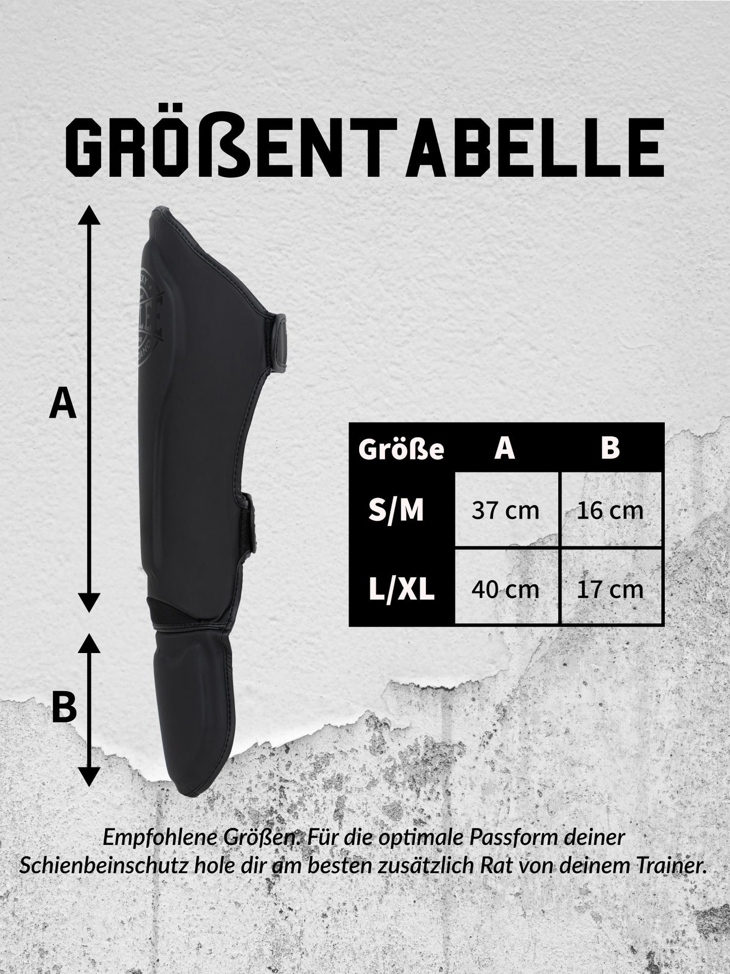 BENLEE Schienbeinschoner BLACK LABEL NERO aus Kunstleder, gepolstert für Kickboxen und MMA Training