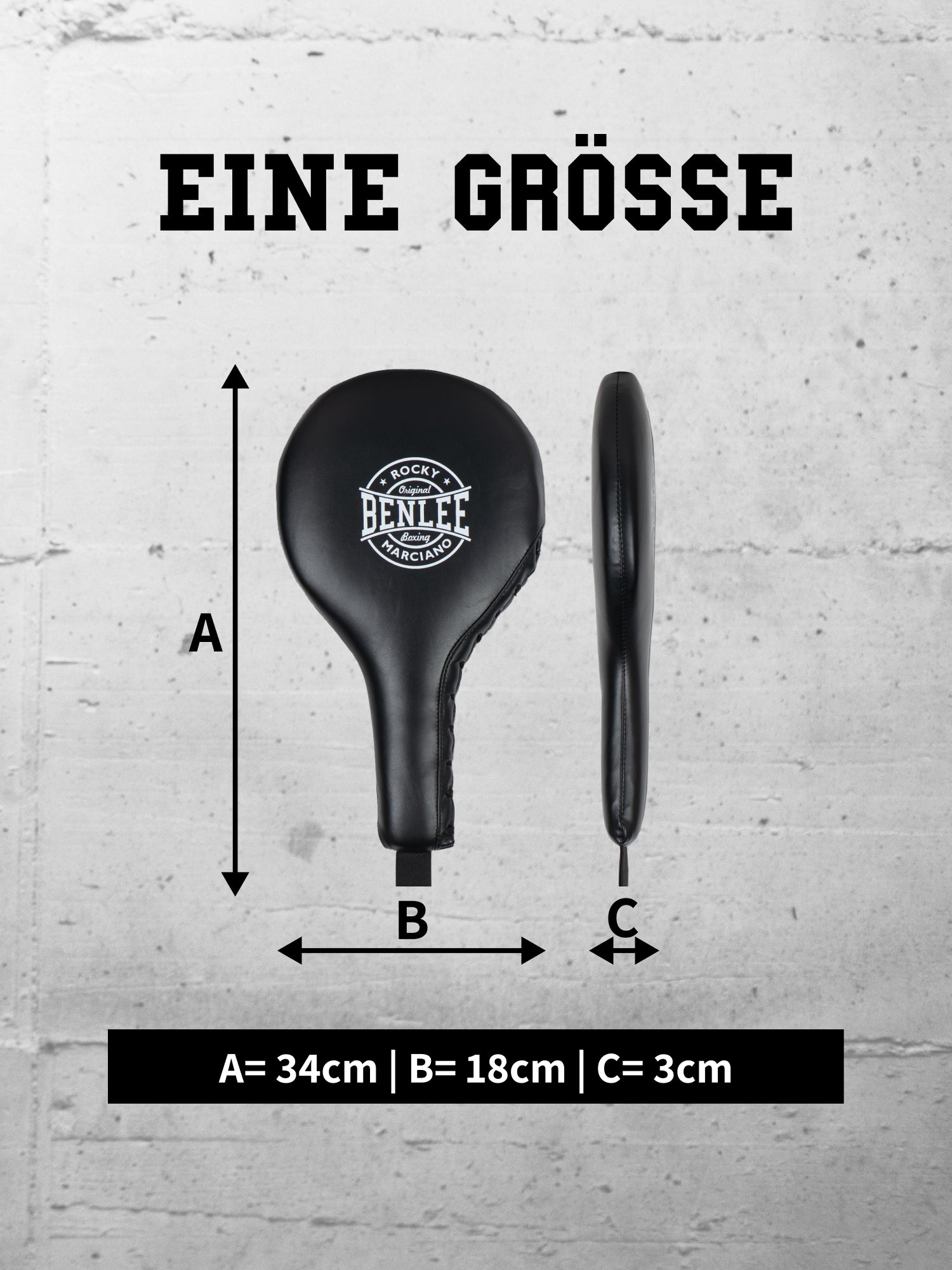 BENLEE Paddles VENTO Trainingspaddel zur Verbesserung von Genauigkeit und Geschwindigkeit beim Boxtraining mit Handschlaufen für sicheren Halt