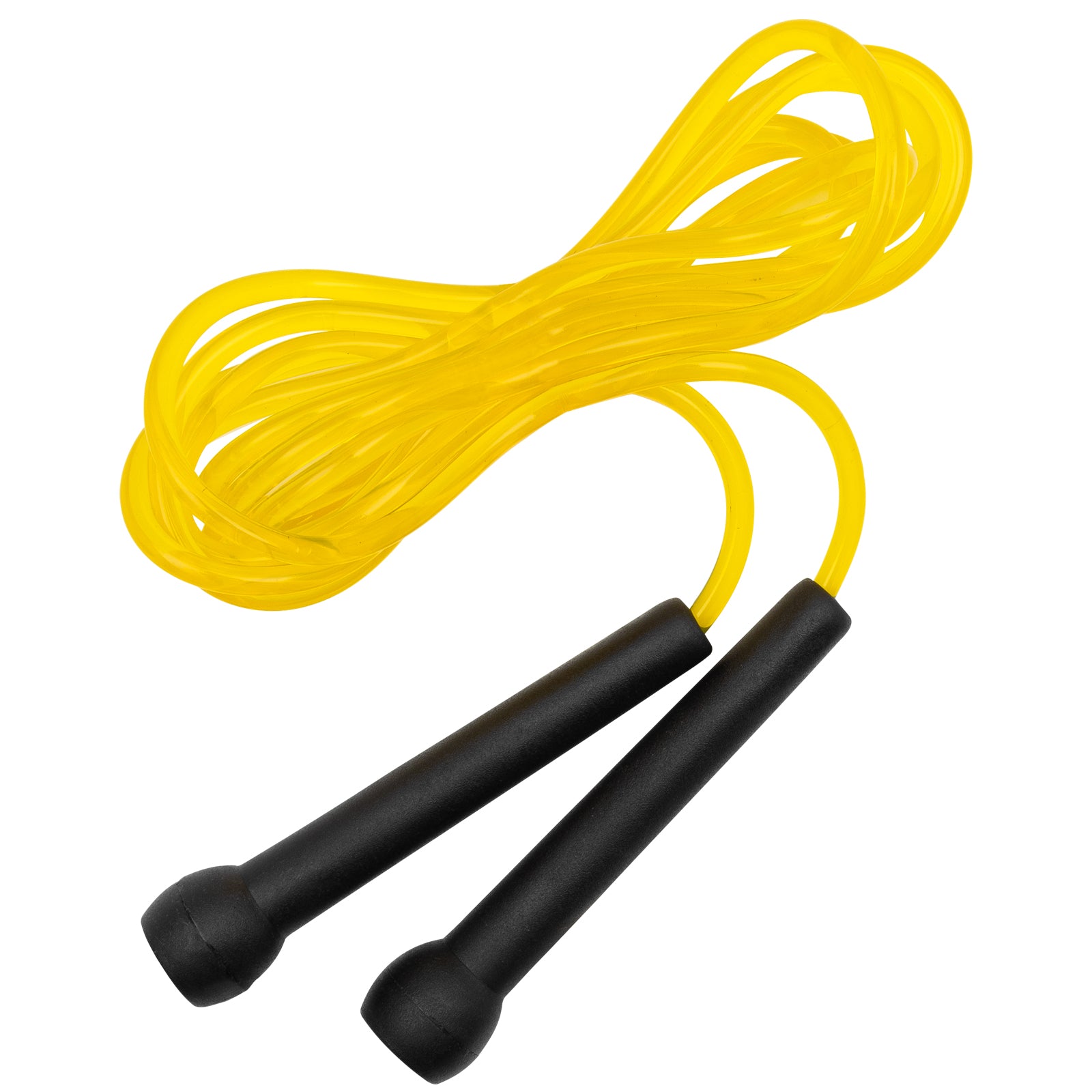 Gelbes BENLEE Saltare Springseil (2,8m) aus Gummi mit ergonomischen Griffen“
