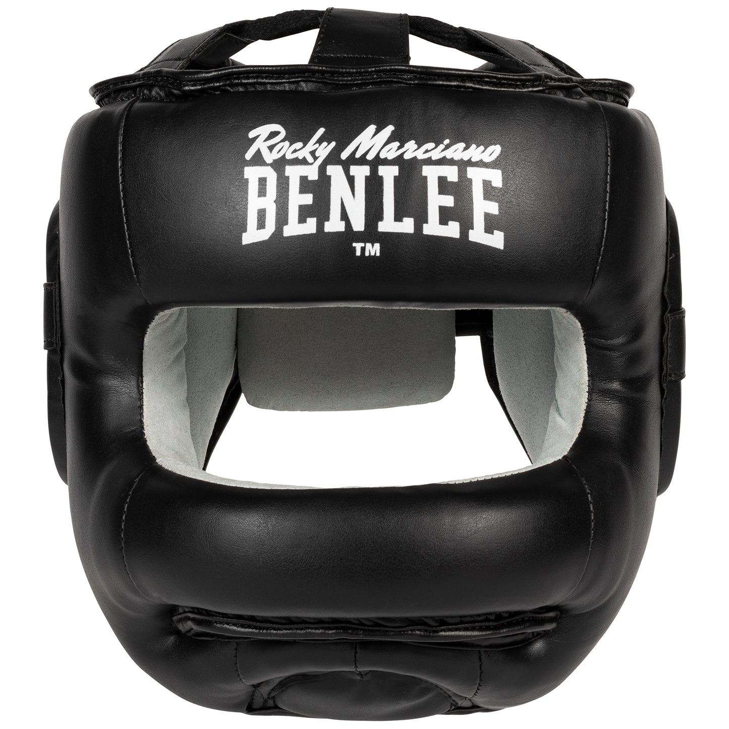 BENLEE Facesaver Kopfschutz Schwarz: Professioneller Box-Gesichtsschutz aus Kunstleder für sicheres Sparring.