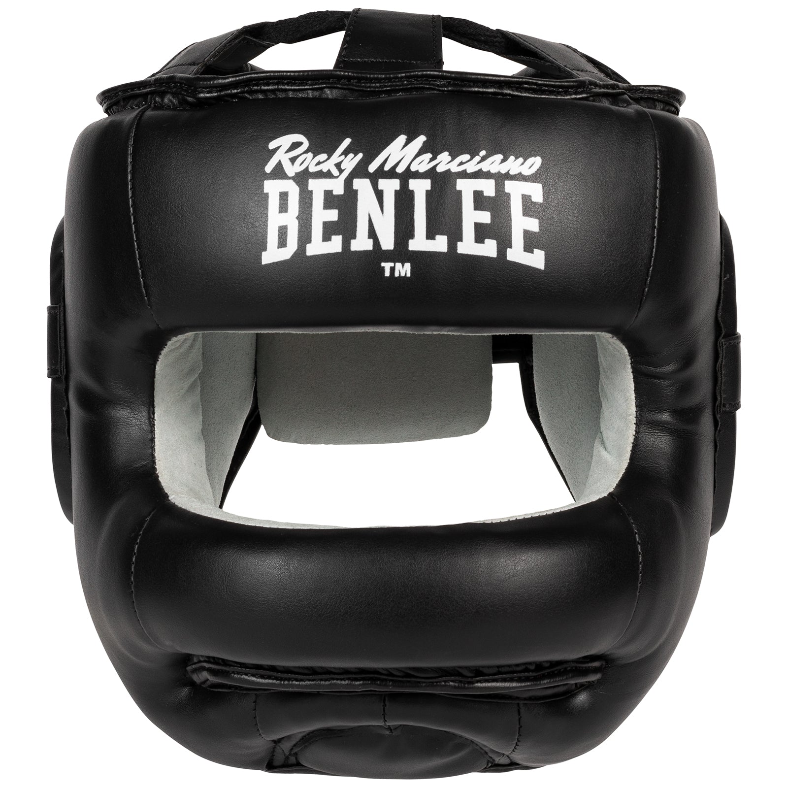 BENLEE Facesaver Kopfschutz Schwarz: Professioneller Box-Gesichtsschutz aus Kunstleder für sicheres Sparring.
