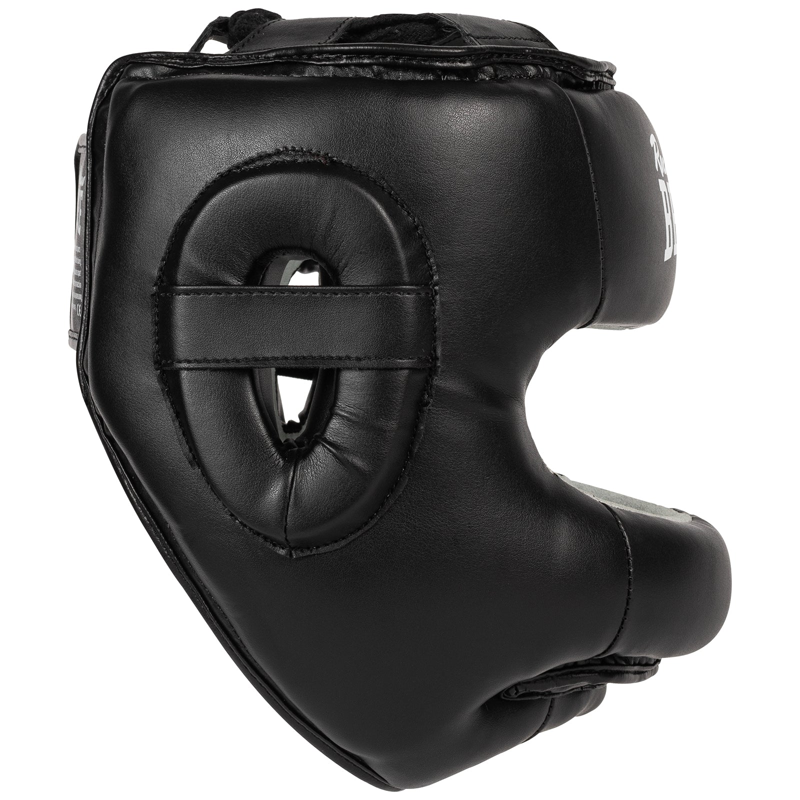 BENLEE Facesaver Kopfschutz Schwarz: Professioneller Box-Gesichtsschutz aus Kunstleder für sicheres Sparring.