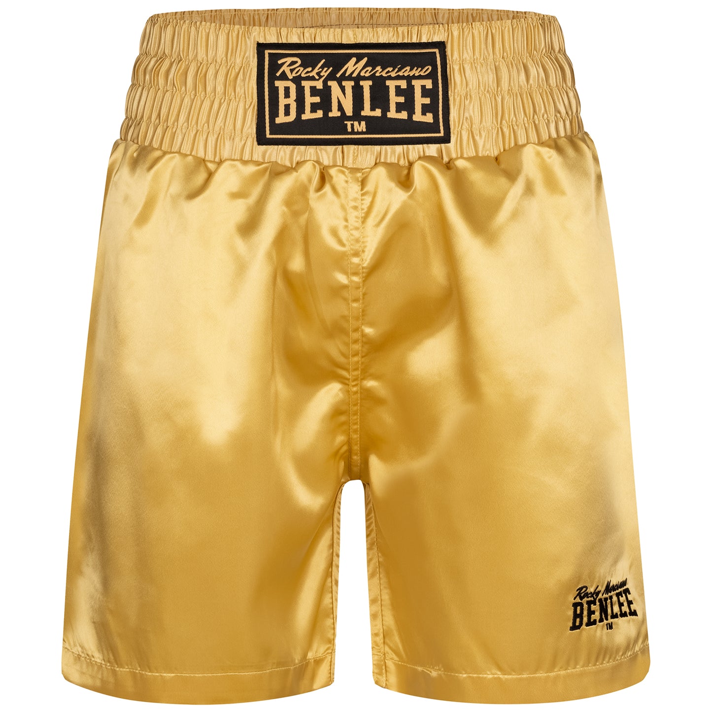 BENLEE Boxhose aus Satin-Polyester mit breitem Bund, Seitenschlitzen und Logo-Details