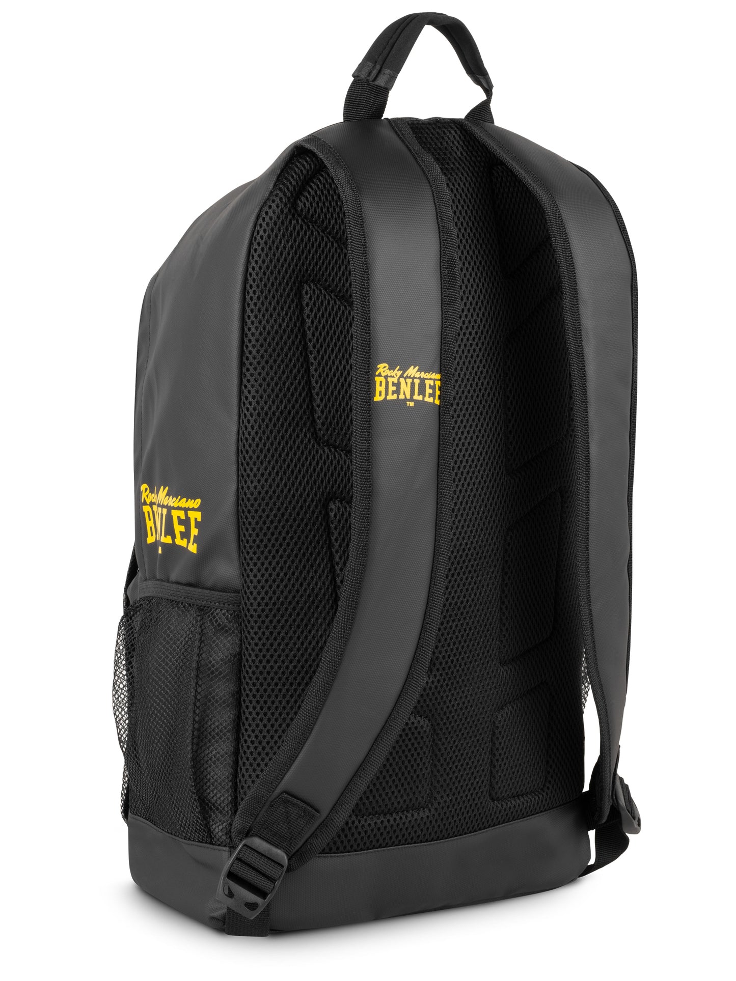 BENLEE Rucksack mit kontrastfarbenem Logo, grossem Hauptfach, Fronttasche mit Reissverschluss, Netz-Seitentaschen und ausziehbarem Bodenfachnetz – ideal für Sport, Freizeit und Training.