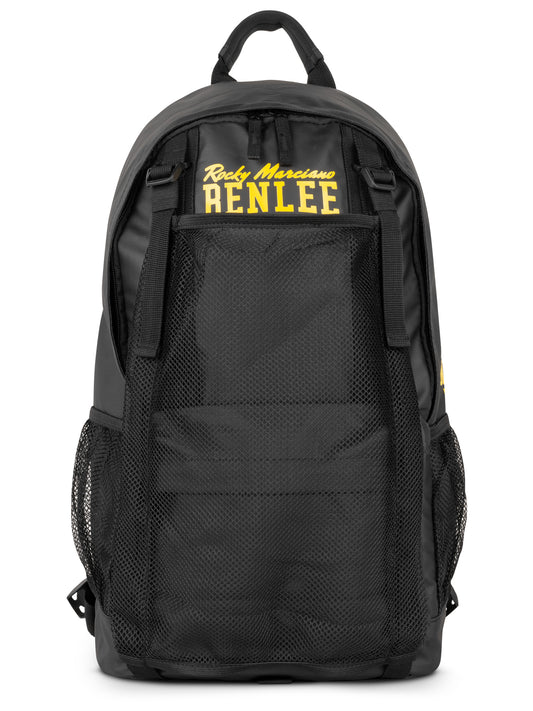BENLEE Rucksack mit kontrastfarbenem Logo, grossem Hauptfach, Fronttasche mit Reissverschluss, Netz-Seitentaschen und ausziehbarem Bodenfachnetz – ideal für Sport, Freizeit und Training.