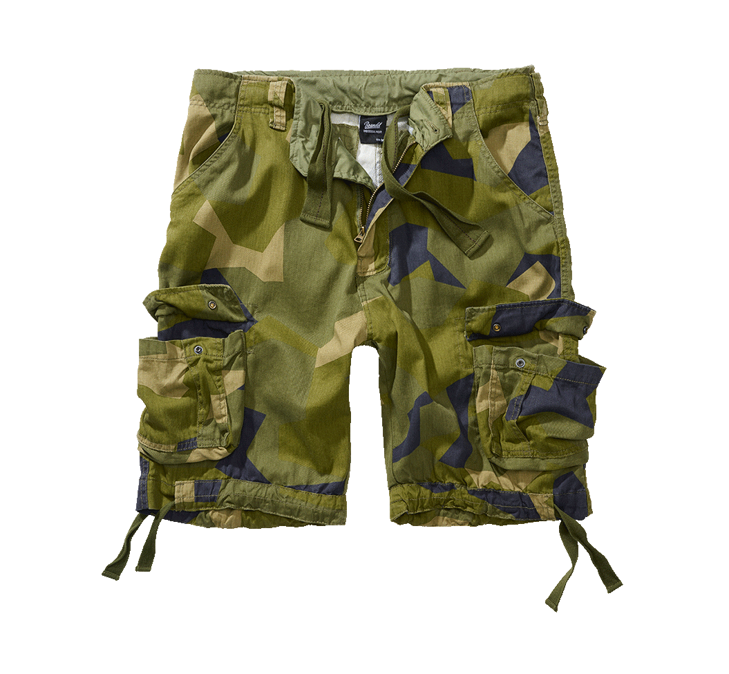 Brandit Urban Legend Shorts Swedish Camo Cargo-Shorts für Herren mit schwedischem Tarnmuster Vorderansicht