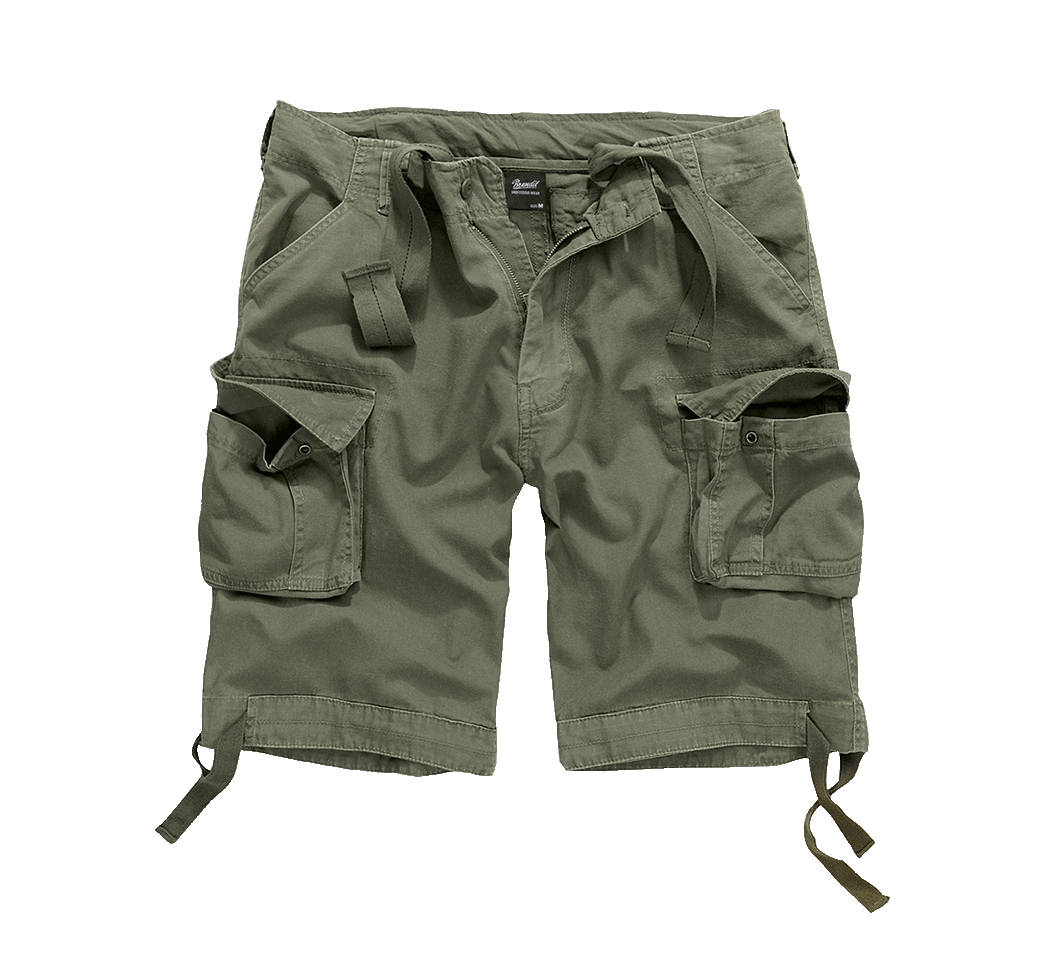 Brandit Urban Legend Shorts Olive Olivgrüne Cargo-Shorts für Herren mit Beintaschen Vorderansicht