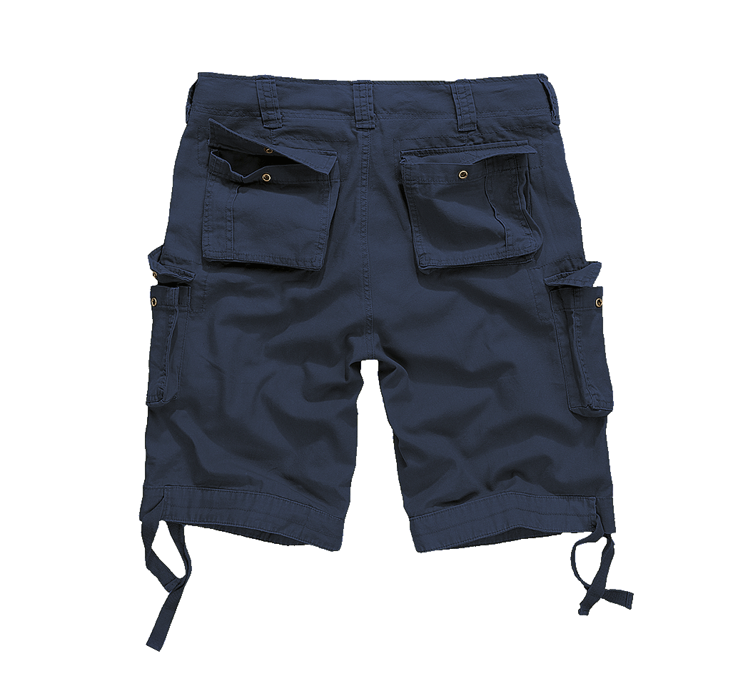 Brandit Urban Legend Shorts Navy Dunkelblaue Sommerhose Baumwolle Rückansicht mit Gesäßtaschen