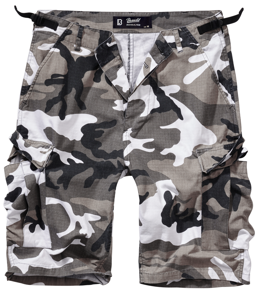 Brandit BDU Ripstop Shorts für Herren in Urban mit Beintaschen.