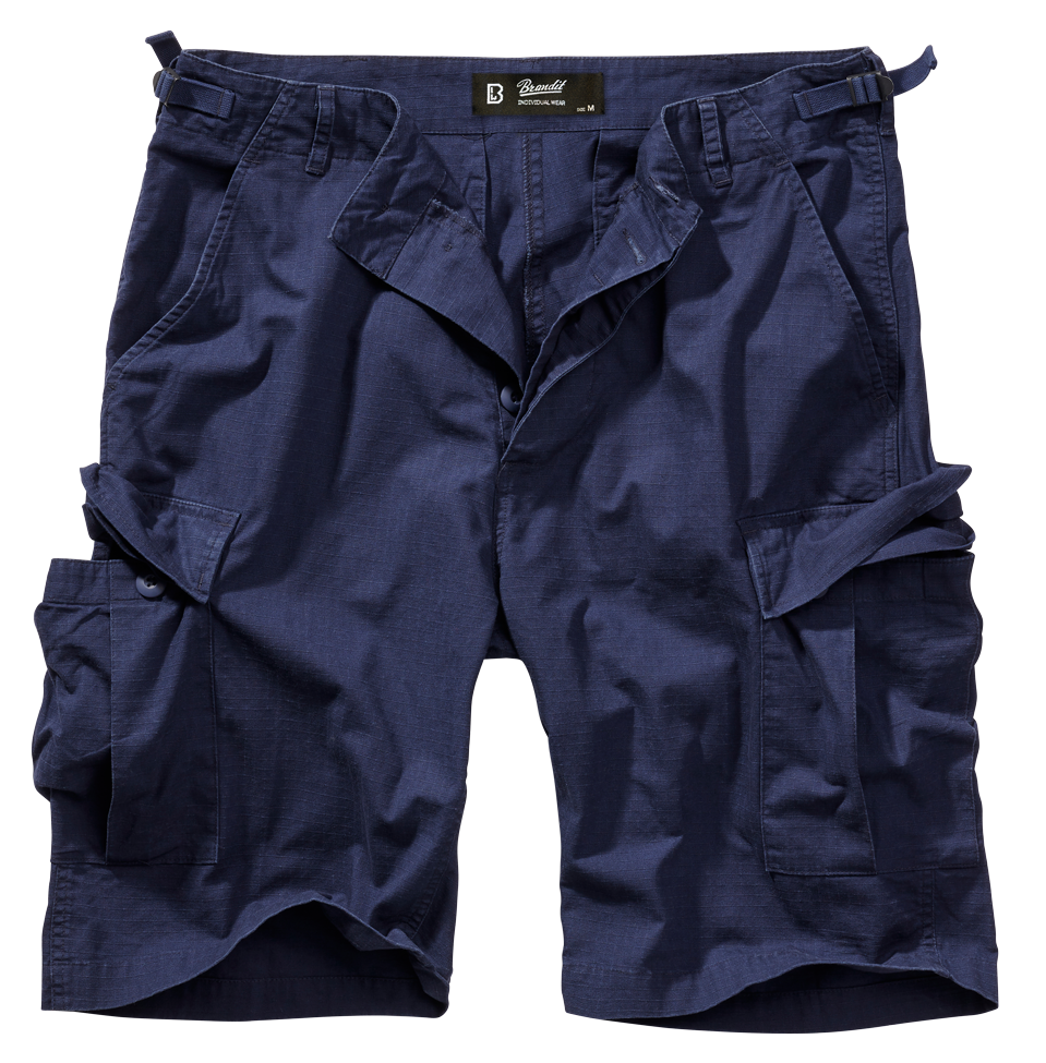 Brandit BDU Ripstop Shorts für Herren in Navy mit Beintaschen.