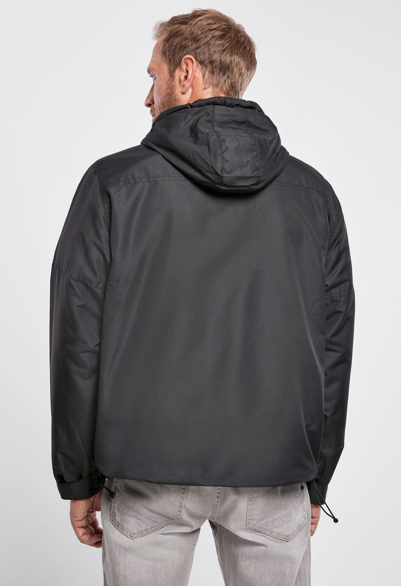 Brandit Windbreaker Schwarz – warme, wind- und wasserabweisende Outdoor-Jacke mit Fleecefutter“