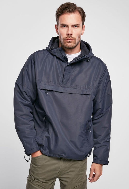 Brandit Windbreaker Navy – warme, wind- und wasserabweisende Outdoor-Jacke mit Fleecefutter