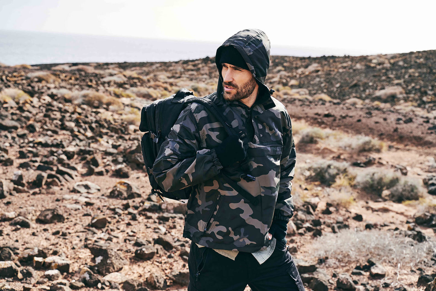 BRANDIT Windbreaker - dark camo