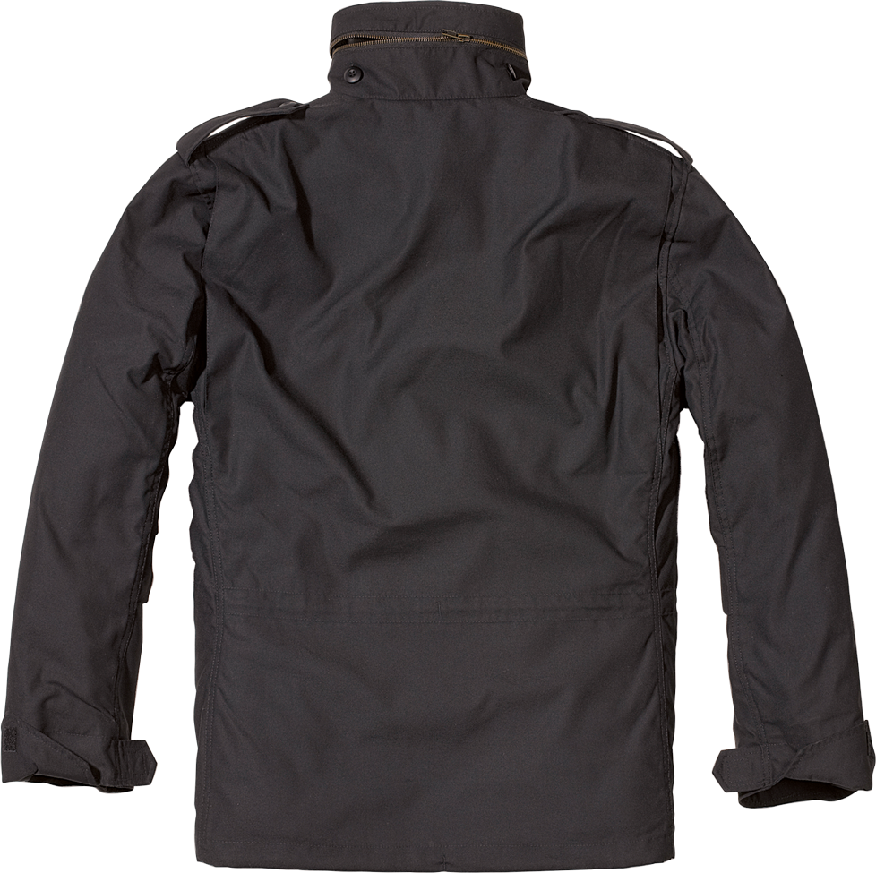 Schwarze BRANDIT M65 Classic Fieldjacket – robuste Jacke mit Innenjacke, Kapuze und verstellbarer Taille für Street & Outdoor.