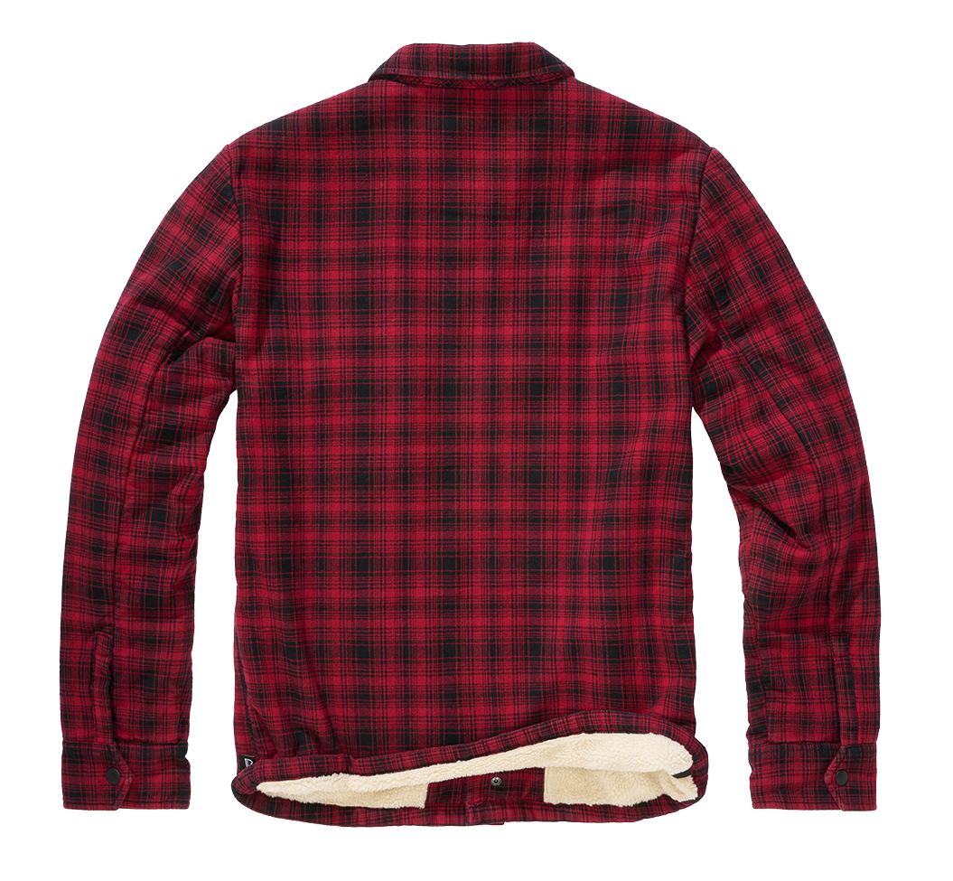 Entdecke die Brandit Sherpa Jacke in Rot/Schwarz – warm gefüttert, robuster Holzfäller-Look, perfekter Begleiter für kalte Tage. Ideal für Streetwear, Outdoor und Alltag.