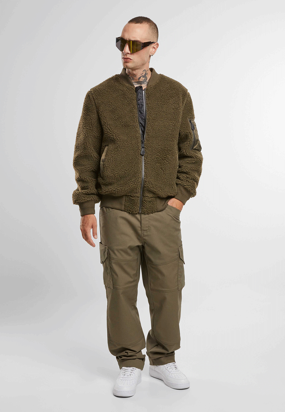 BRANDIT MA1 Sherpa  Jacket Olive