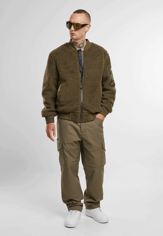 BRANDIT MA1 Sherpa  Jacket Olive