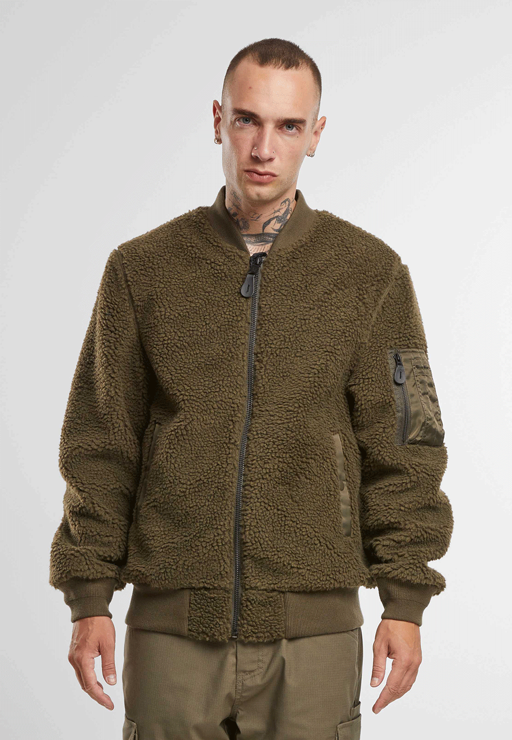 BRANDIT MA1 Sherpa  Jacket Olive