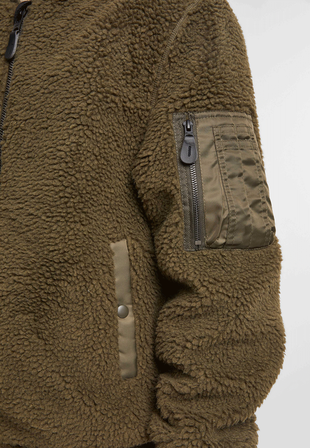 BRANDIT MA1 Sherpa  Jacket Olive
