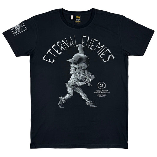 Yakuza Premium T-Shirt 3900 in schwarz mit grossem Frontprint im Tattoo-Stil und markantem Schriftzug auf dem Rücken – Herren Streetwear