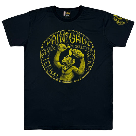 Yakuza Premium  YPS 3818  T-Shirt aus 100 % Baumwoll in Schwarz mit Frontprint. 